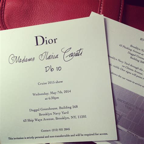 Invite — Dior 